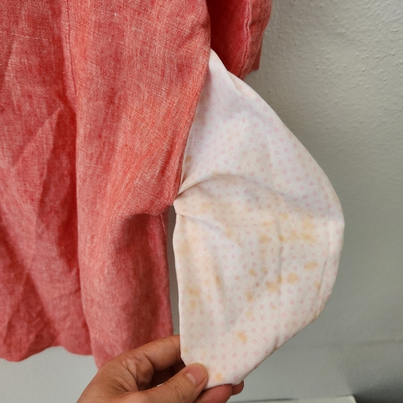 Boden 100% Linen 3/4 Sleeve Salmon Womens 14R - Picture 11 of 11